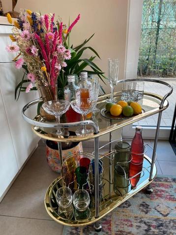 Hollywood regency  cocktail trolley vintage beschikbaar voor biedingen