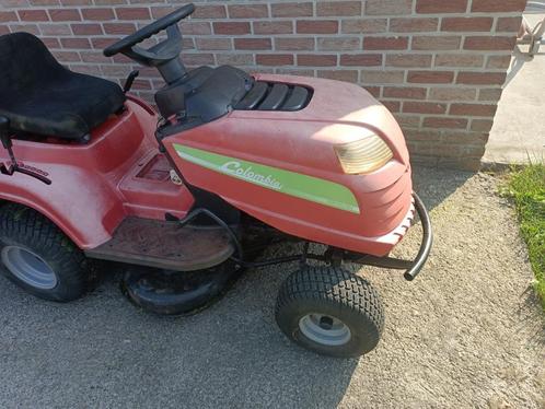 Tracteur tondeuse Columbia, Jardin & Terrasse, Tondeuses autoportées, Comme neuf, 90 à 120 cm, Démarrage électrique, Bac de ramassage