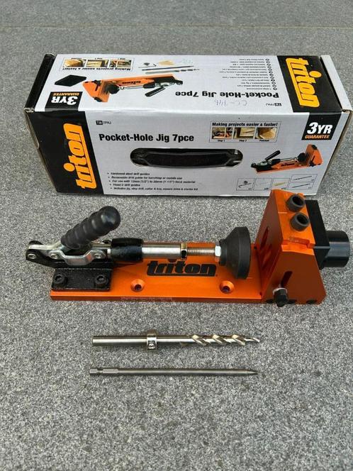 Triton 7delig blinde gatenmal (TW7PHJ) - Pocket hole boormal, Doe-het-zelf en Bouw, Gereedschap | Boormachines, Zo goed als nieuw