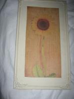 Kader met zonnebloem 49 x 27 cm, Antiek en Kunst, Kunst | Schilderijen | Klassiek, Ophalen of Verzenden