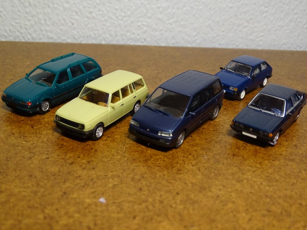 5 X 1:87 (waaronder 3 Herpa en  2 POX)), Ophalen of Verzenden, Gebruikt, Auto, Herpa