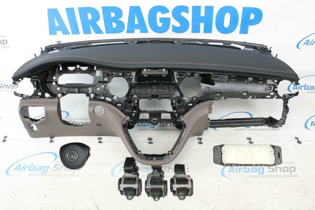 Airbag set Dashboard zwart/bruin met stiksels Mercedes V447, Auto-onderdelen, Gebruikt, Ophalen of Verzenden