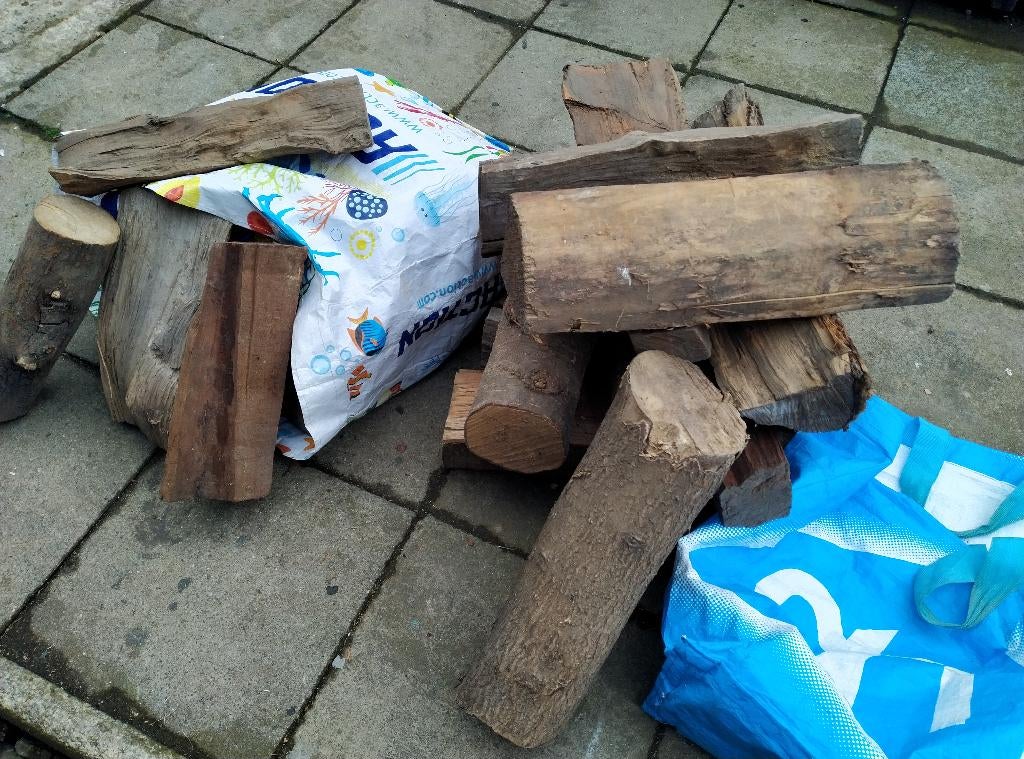 droog brandhout (hardhout), Tuin en Terras, Brandhout, Ophalen