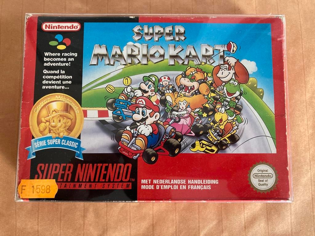 SNES Super Mariokart game, 2 spelers, Ophalen of Verzenden, Gebruikt, Racen en Vliegen