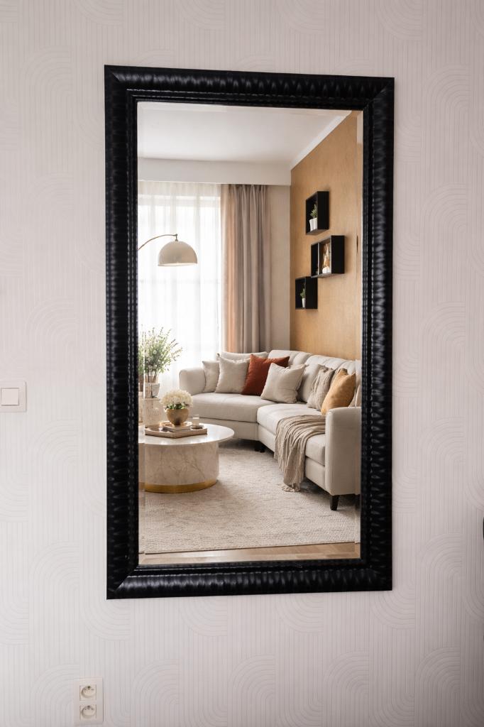 Grote spiegel, Huis en Inrichting, Woonaccessoires | Spiegels, Ophalen, Zo goed als nieuw