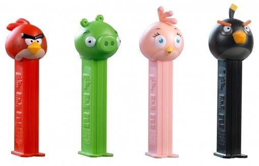 4 PEZ dispensers Angry Birds - Complete serie uit 2013, Ophalen of Verzenden, Zo goed als nieuw