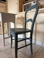 Retro stoel, Enlèvement, Utilisé, Bois, Bleu