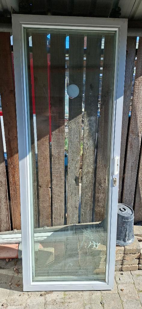 GRATIS, Doe-het-zelf en Bouw, Raamkozijnen en Schuifdeuren, Gebruikt, Schuifpui, Kunststof, 150 tot 225 cm, Inclusief glas, Ophalen