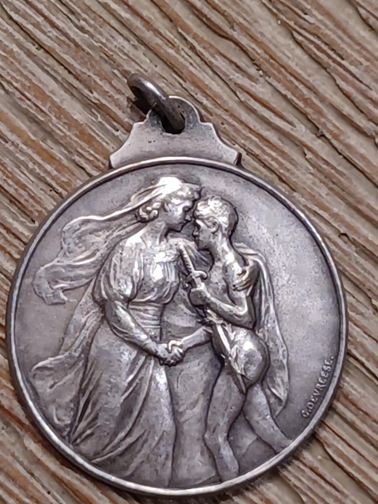 wo1 brussel a ses glorieux enfants 1914 /18, Ophalen of Verzenden, Overige soorten, Lintje, Medaille of Wings