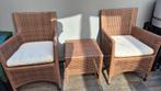 Set de jardin, 2 chaises et table avec coussins, Jardin & Terrasse, Enlèvement, Salons de jardin