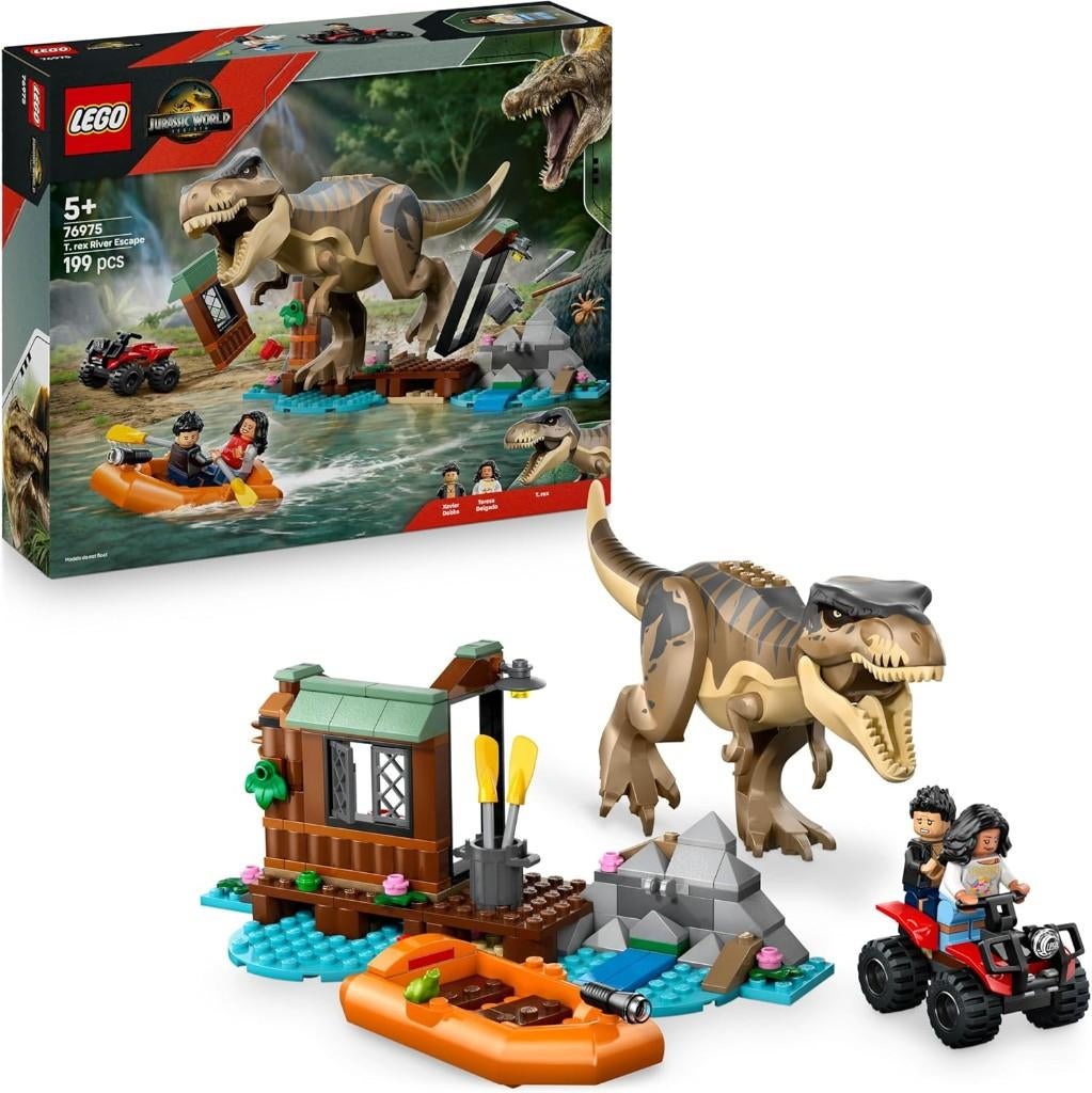 Neuf - Lego Le T. rex et l’évasion sur la rivière (76975), Neuf, Lego, Ensemble complet, Jurassic World