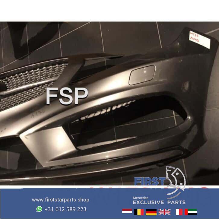 W176 AMG Voorbumper + diamond gril Mercedes A Klasse grijs, Auto-onderdelen, Gebruikt, -, Voor, Ophalen of Verzenden