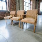 Vintage houten eenzit / clubzetel / fauteuil, Antiek en Kunst, Ophalen