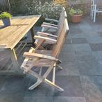 TE KOOP TEAK TUINSET, Chaise, Salons de jardin, Enlèvement, Utilisé