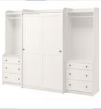 Witte 3-delige Hauga Garderobekast, Zo goed als nieuw, Traditioneel, 200 cm of meer, 150 tot 200 cm