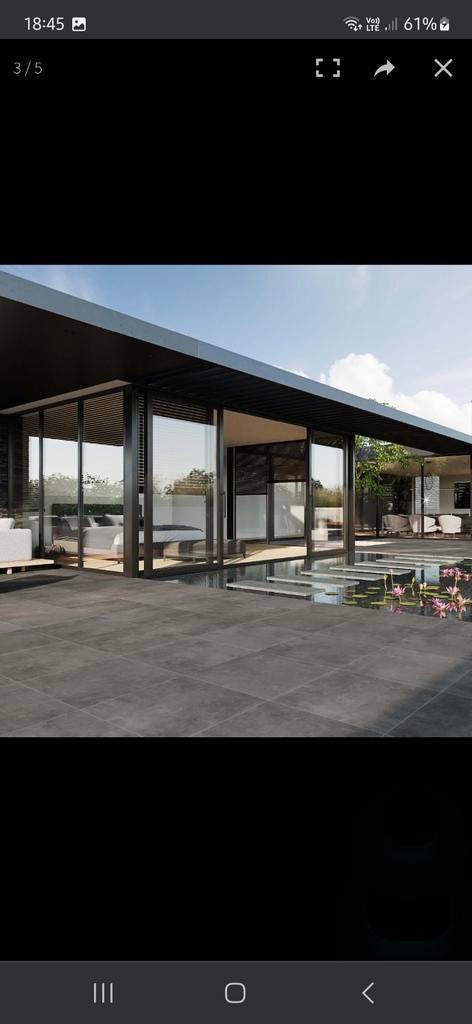 Rondine Volcano Dark gerectificeerde keramische tegels, Ophalen