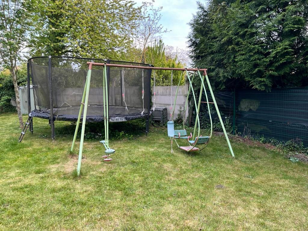 Portique balancelle a donner - a venir demonter - hyon Mons, Ophalen of Verzenden, Gebruikt, Schommel