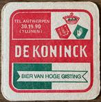 DE KONINCK BIER/bierviltje, Verzamelen, Ophalen of Verzenden, Zo goed als nieuw, Viltje(s), De Koninck