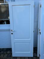 Witte binnendeur met gouden klink, Doe-het-zelf en Bouw, Ophalen, Gebruikt, 80 tot 100 cm, Binnendeur