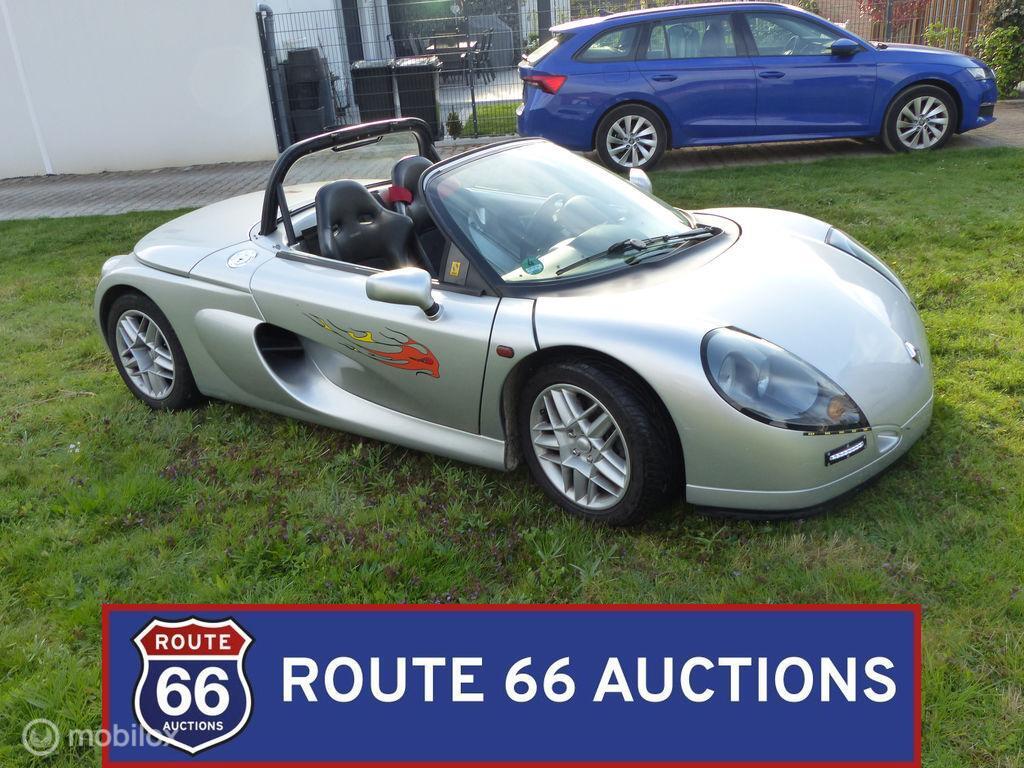 Renault Sport Spider | 1998 | Route 66 Auctions, Auto's, Oldtimers, Renault, Zwart, Bedrijf, Handgeschakeld