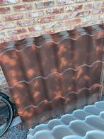 Dakplaten terra cotta cloudy 20 m2 en bijpassende nok, Ophalen, Zo goed als nieuw