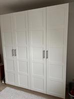 Dubbele pax kast bruin hout en witte deuren, 150 à 200 cm, Comme neuf, Enlèvement, 200 cm ou plus