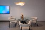 Salle à manger KaveHome en verre + 4chaises/fauteuil