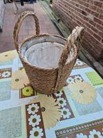 Vintage rieten plantenhouder in heel goede staat, Huis en Inrichting, Ophalen
