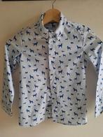 Wit-blauw hemd Gymp maat 122, GYMP., Overhemd of Blouse, Ophalen of Verzenden, Zo goed als nieuw