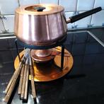 Koperen/Zwitserse SIGG fondueset met vorken (jaren 1970)., Ophalen of Verzenden, Koper