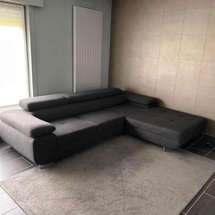 Hoeksalon/slaapbank, Huis en Inrichting, Zetels | Complete zithoeken, Gebruikt, Stof, Ophalen