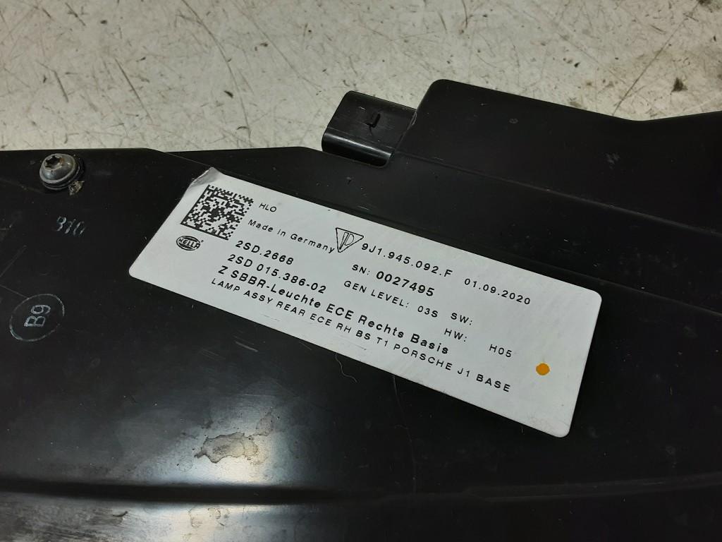 ACHTERLICHT RECHTS Porsche Taycan (Y1A) (9J1945092F), Gebruikt, Rue de l'Espoir 34 34
4030  GRIVEGNÉE, BE, Info@Collignon.be, Mevr. I. Hauben