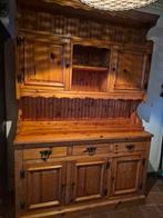 3 vintage grenen buffetkasten, Huis en Inrichting, Kasten | Buffetkasten, Ophalen, Glas