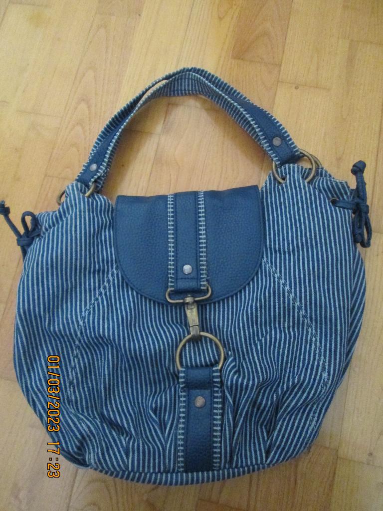 Sac à main ou d’épaule bleu jeans, Enlèvement, Utilisé, Bleu, Sac à main
