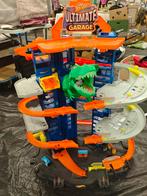 Hot Wheels garage met dino., Comme neuf, Enlèvement, Circuit, Hot Wheels