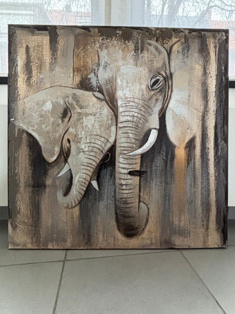 Schilderij Olifanten, Ophalen