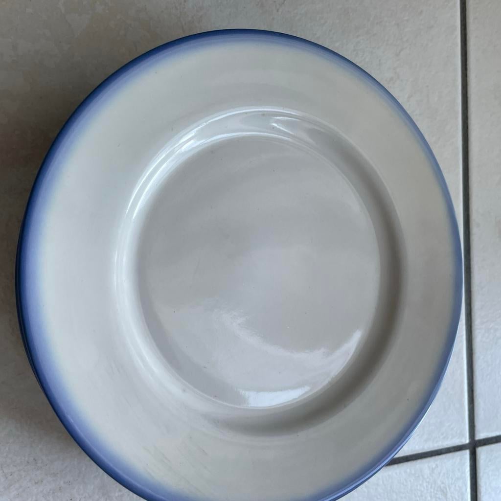 5 vintage borden (22 cm) – midden 20e eeuw, Ophalen of Verzenden