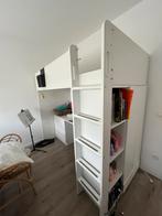Lit mezzanine blanc Smasstad Ikea avec bureau, Enfants & Bébés, Enlèvement, Comme neuf, Lit mezzanine