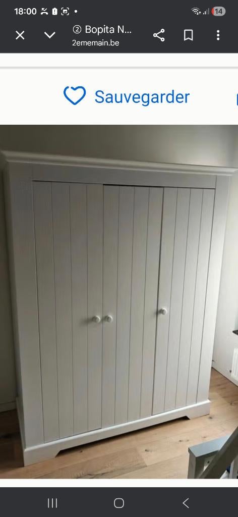 Armoire, Maison & Meubles, Armoires | Penderies & Garde-robes, Avec tablette(s), 150 à 200 cm, Utilisé, Autres essences de bois