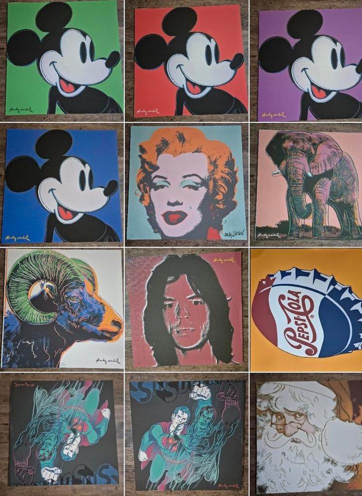 Andy Warhol CMOA 60X60 cm (50€/stuk), Antiek en Kunst, Kunst | Litho's en Zeefdrukken, Ophalen of Verzenden