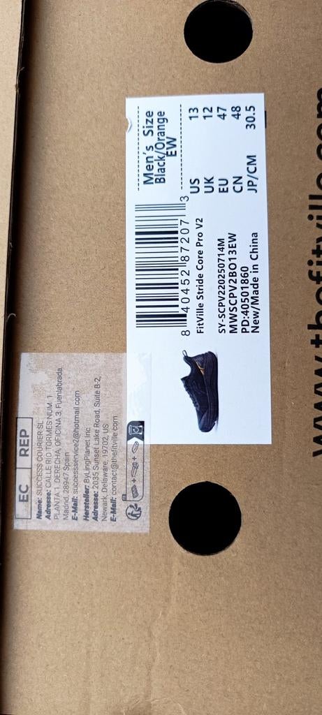 Chaussures de randonnée FITVILLE SIZE 47 EXTRA WIDE., Bottes de pluie, Enlèvement ou Envoi, FITVILLE., Noir