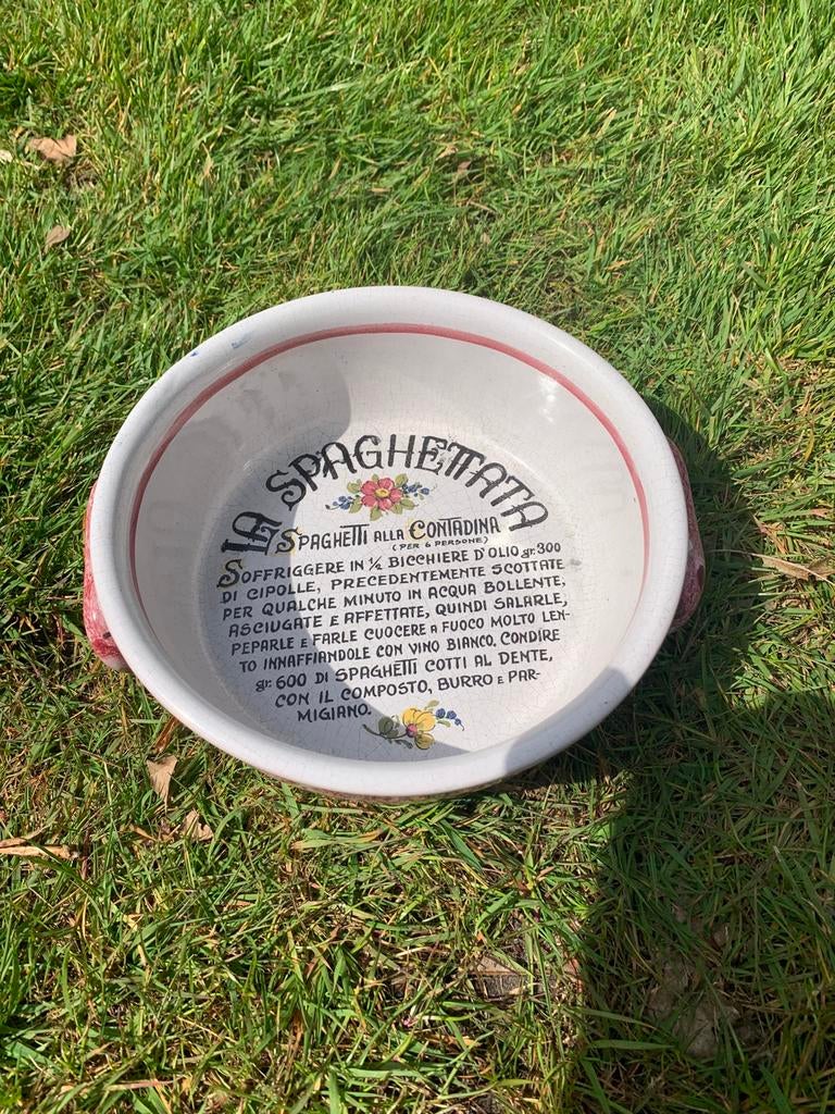 Italiaanse “Spaghettata” serveerkom (vintage keramiek), Ophalen of Verzenden