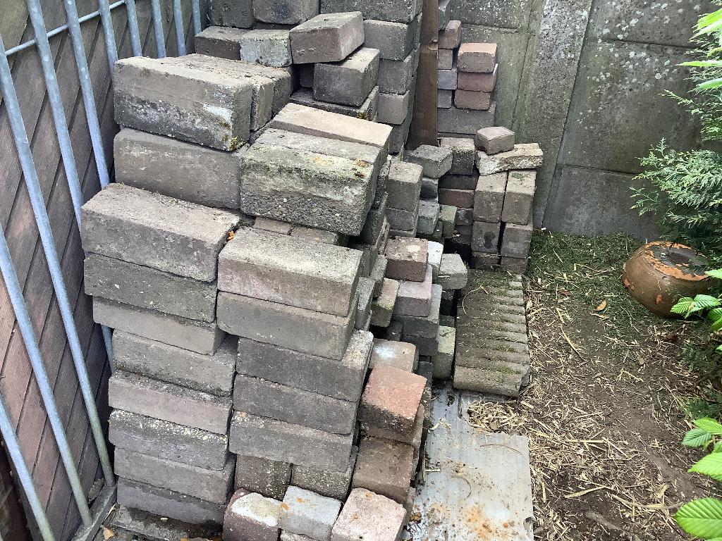 Terrastegels en boordstenen, Tuin en Terras, Tegels en Klinkers, Ophalen, Gebruikt, Terrastegels