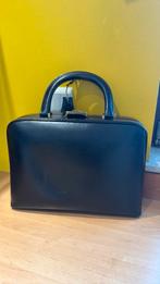 Malette cuir noir 37/40/12 cm, Enlèvement ou Envoi, Utilisé, Noir, Cuir