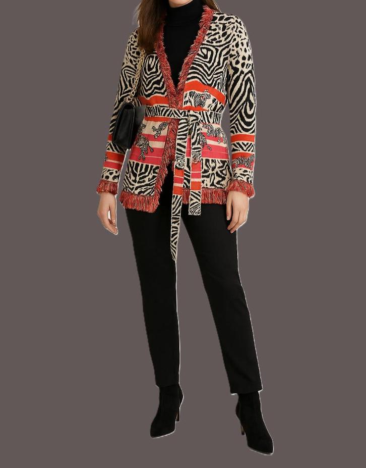 Oui boho-chic vest maat 38, Kleding | Dames, Truien en Vesten, Zo goed als nieuw, Maat 38/40 (M), Overige kleuren, Ophalen of Verzenden