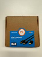 BlueBuilt HDMI kabel nylon 3 m – 4K – haakse connector, TV, Hi-fi & Vidéo, Câbles audio & Câbles de télévision, Enlèvement, Neuf
