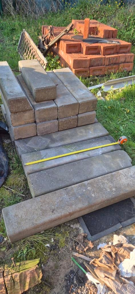 PARELTJES GRANIET/ BLAUWE STEEN 12 CM DIKTE, Tuin en Terras, Tegels en Klinkers, Ophalen