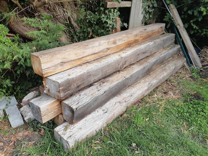 POUTRES EN CHENE, Bricolage & Construction, Bois & Planches, Utilisé, Poutre, Chêne, 200 à 250 cm, 25 à 50 mm, Enlèvement