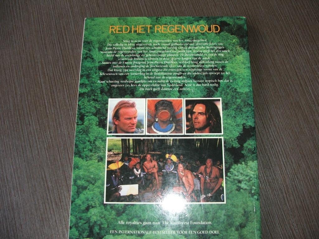 boek red het regenwoud door zanger Sting, Ophalen, Nieuw, Zuid-Amerika
