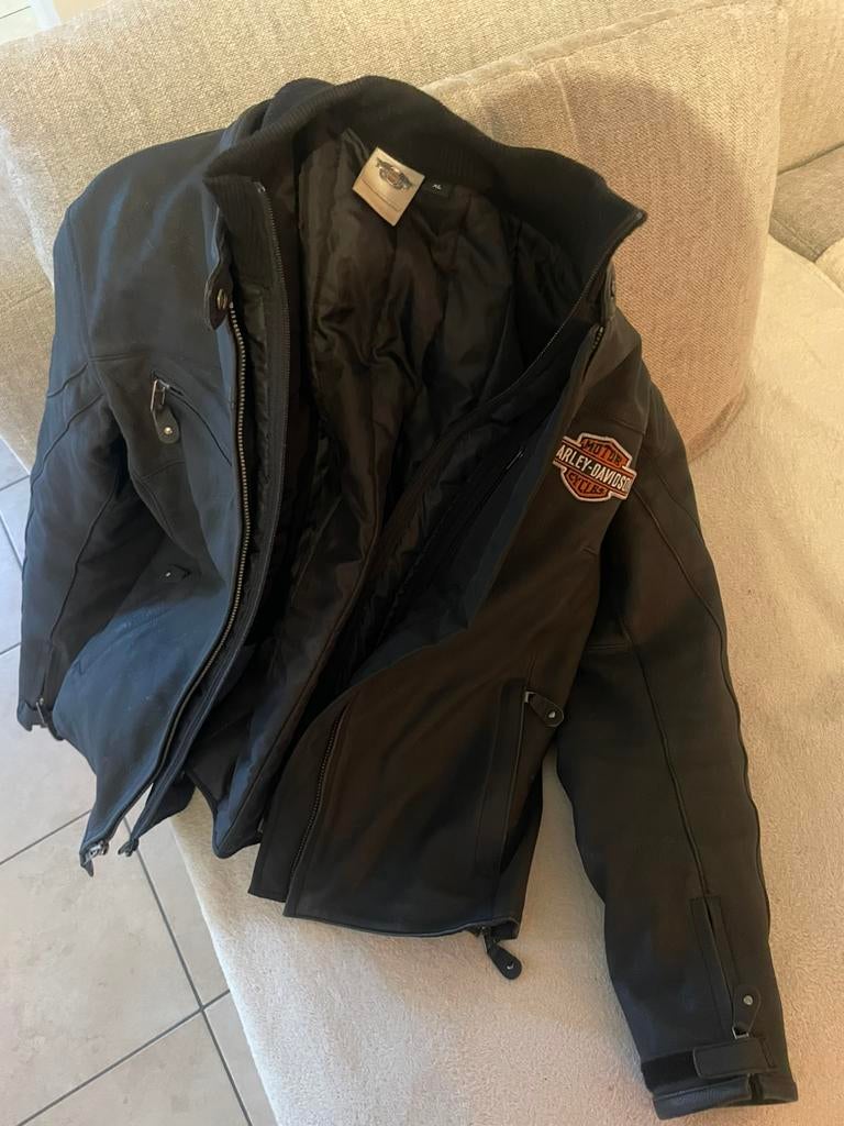 Motor jas van harley davidson. Maat xl maar wel klein maat, Ophalen, Jas | leer